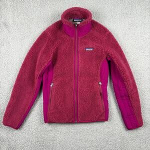 Patagonia Jacket Womens Extra Small Pink Retro-X Full Zip Fleece Pockets Magenta